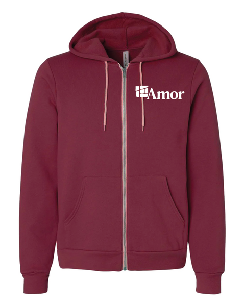 Amor Logo Zip-Up Hoodie